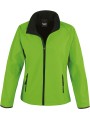 RESULT Veste Softshell Femme Printable VIVID GREEN/BLACK personnalisable