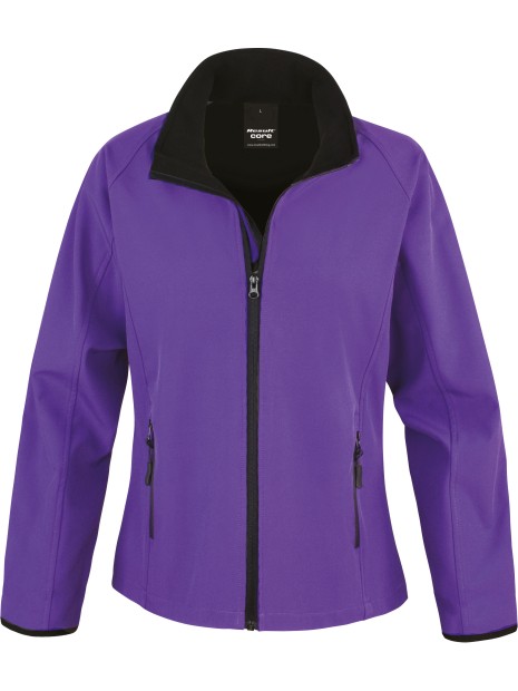RESULT Veste Softshell Femme Printable purple/black personnalisable