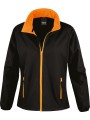 RESULT Veste Softshell Femme Printable noir/orange personnalisable