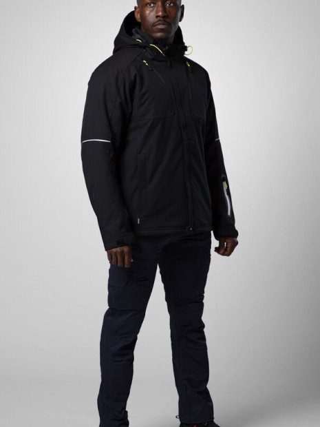 Softshells à personnaliser PROJOB 3407 PARKA SOFTSHELL PRIO MATELASSEE noir