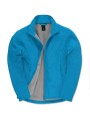 B&C Veste Softshell Homme ID.701 atoll / gris fantome personnalisable