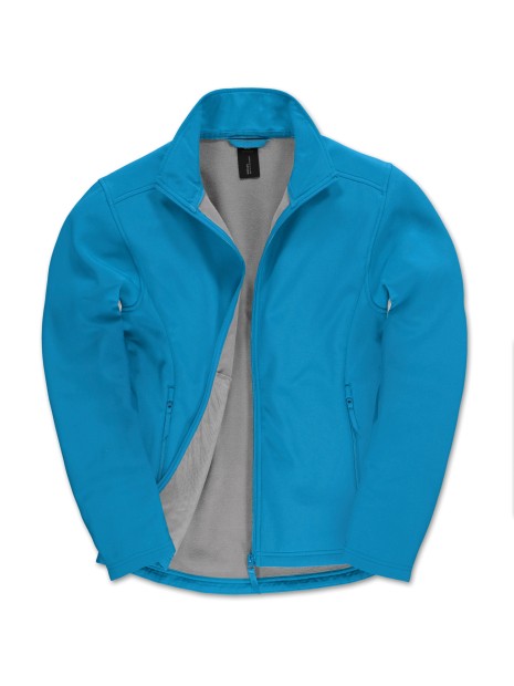 B&C Veste Softshell Homme ID.701 atoll / gris fantome personnalisable