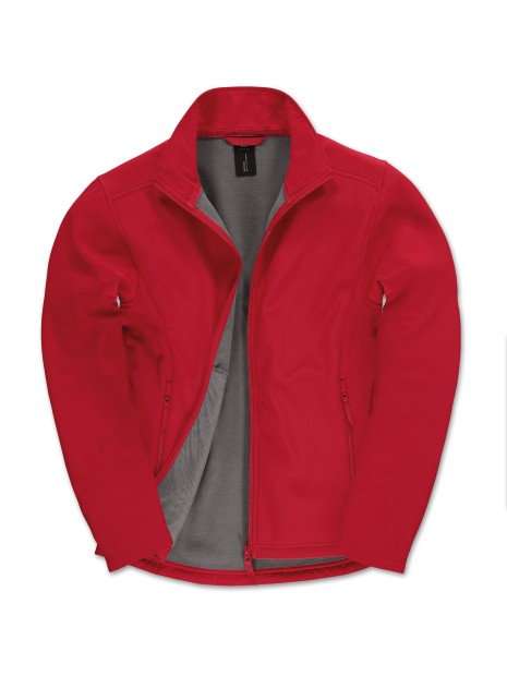 B&C Veste Softshell Homme ID.701 red/warm grey personnalisable