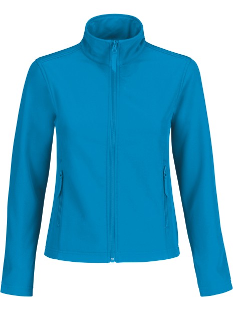 B&C Veste Softshell Femme ID.701 atoll / gris fantome personnalisable