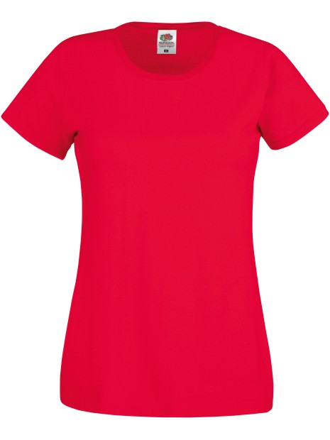 FOL T-shirt Femme Original-T (Full Cut 61-420-0) rouge personnalisable