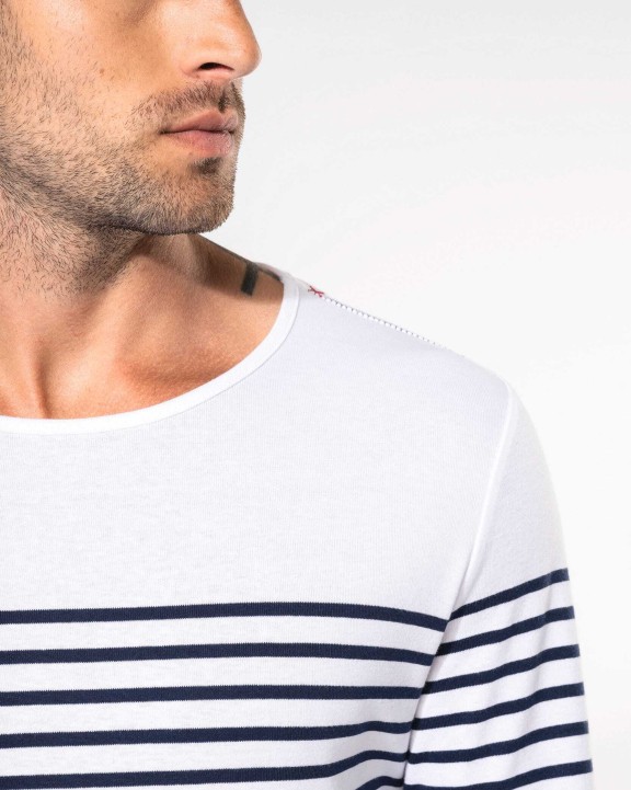 T-shirt personnalisable KARIBAN Marinière manches longues homme
