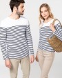 T-shirt KARIBAN Gestreept heren-t-shirt lange mouwen voor bedrukking &amp; borduring