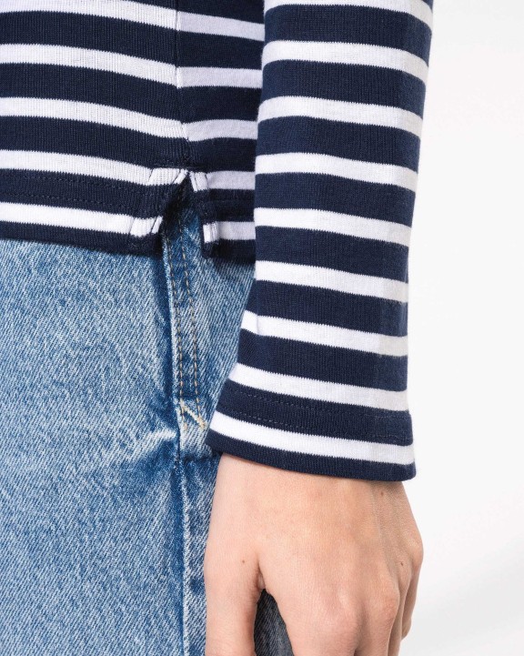 T-shirt personnalisable KARIBAN Marinière manches longues femme