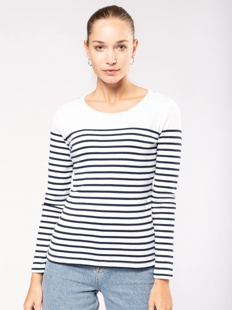 T-Shirts à personnaliser KARIBAN Marinière manches longues femme 