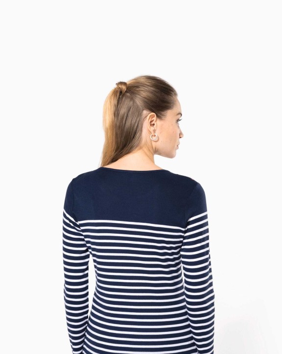 T-shirt personnalisable KARIBAN Marinière manches longues femme