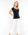 T-shirt KARIBAN Dames-t-shirt korte mouwen met boothals voor bedrukking &amp; borduring