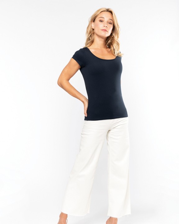 T-shirt personnalisable KARIBAN T-shirt col bateau manches courtes femme