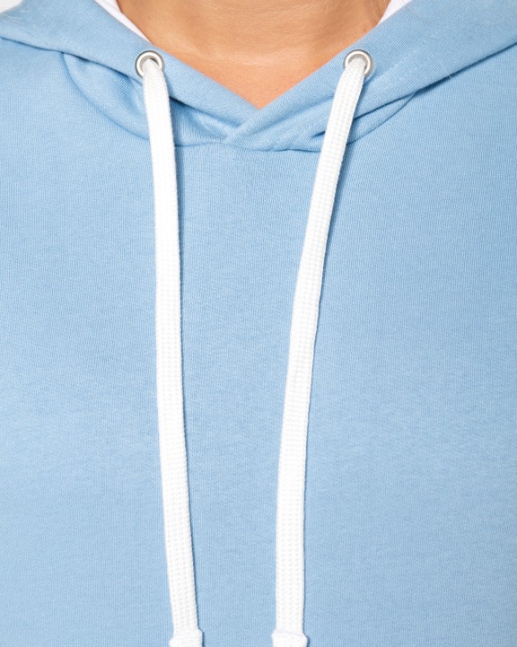 KARIBAN Damen-kapuzensweatshirt bicolor Sweatshirt personalisierbar