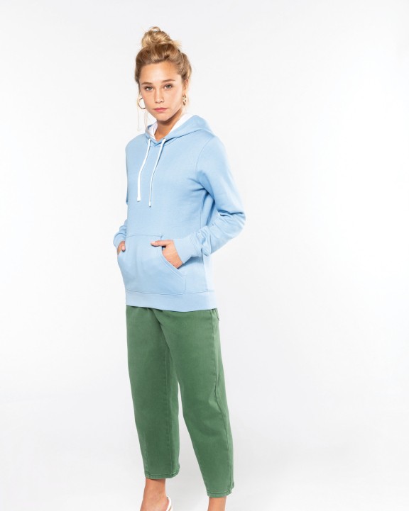 KARIBAN Damen-kapuzensweatshirt bicolor Sweatshirt personalisierbar