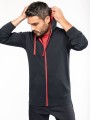 Sweat-shirts à personnaliser KARIBAN Sweat-shirt zippé capuche contrastée 