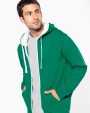 KARIBAN HERREN-KAPUZENSWEATSHIRT BICOLOR mit Reißverschluss Sweatshirt personalisierbar