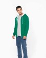 KARIBAN HERREN-KAPUZENSWEATSHIRT BICOLOR mit Reißverschluss Sweatshirt personalisierbar
