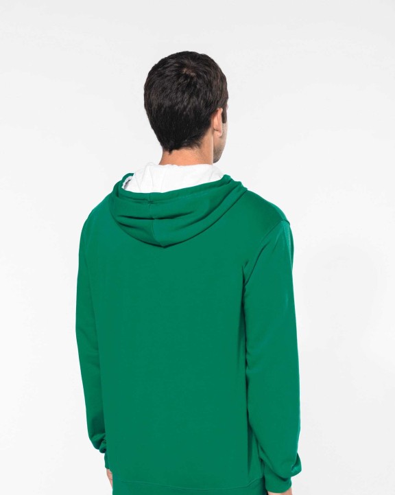 KARIBAN HERREN-KAPUZENSWEATSHIRT BICOLOR mit Reißverschluss Sweatshirt personalisierbar