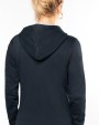 Sweater KARIBAN Damessweater met rits en capuchon in contrasterende kleur voor bedrukking &amp; borduring