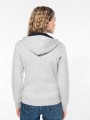 Sweat-shirts à personnaliser KARIBAN Sweat-shirt zippé capuche contrastée femme 