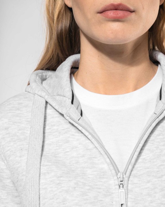 Sweat-shirt personnalisable KARIBAN Sweat-shirt zippé capuche femme