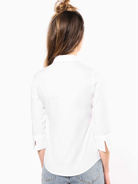 Chemises à personnaliser KARIBAN Chemise popeline polycoton manches 3/4 entretien facile femme 
