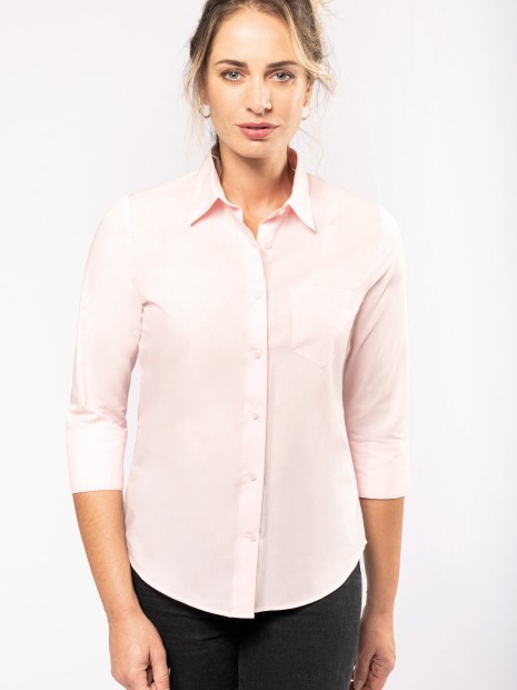 Chemises à personnaliser KARIBAN Chemise popeline polycoton manches 3/4 entretien facile femme 