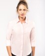KARIBAN Popeline Hemd Baumwollpolyester 3/4-Ärmel pflegeleicht für Damen Hemd personalisierbar
