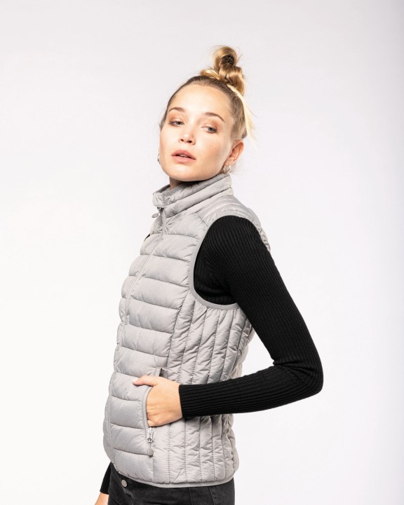 KARIBAN Leichte Damen-Steppweste Jacke personalisierbar
