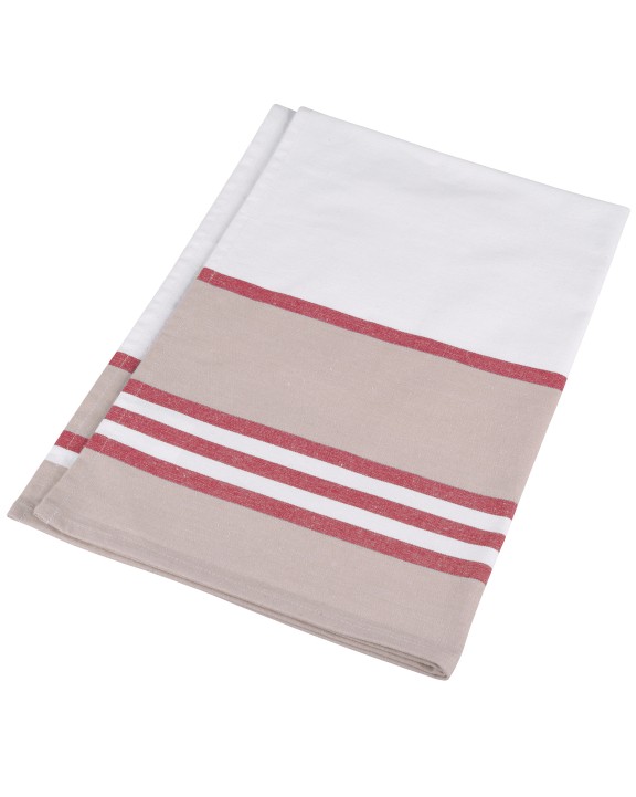 Accessoire KARIBAN Gestreepte theedoek voor bedrukking &amp; borduring