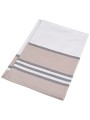 KARIBAN Essuie-vaisselle à rayures blanc/gris personnalisable