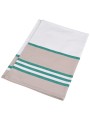 KARIBAN Essuie-vaisselle à rayures White / Kelly Green personnalisable