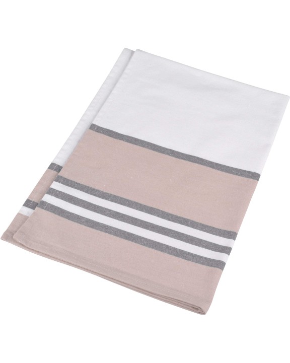 Accessoire KARIBAN Gestreepte theedoek voor bedrukking &amp; borduring