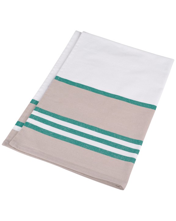 Accessoire KARIBAN Gestreepte theedoek voor bedrukking &amp; borduring