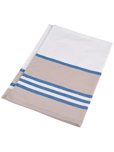 KARIBAN Essuie-vaisselle à rayures blanc/bleu royal personnalisable