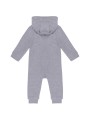 KARIBAN Grenouillère bébé avec capuche gris oxford/marine personnalisable