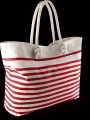 KIMOOD Sac de plage naturel/rouge personnalisable