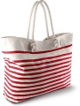 KIMOOD Sac de plage naturel/rouge personnalisable