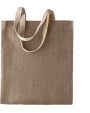Tote bag personnalisable KIMOOD Sac en toile de jute teint 100% naturel
