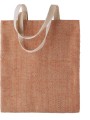 KIMOOD Sac en toile de jute teint 100% naturel Natural/Saffron personnalisable
