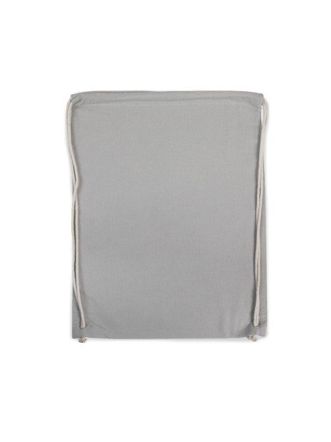 KIMOOD Sac à dos en coton avec cordelettes snow grey personnalisable
