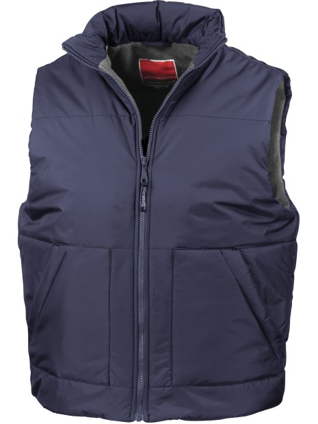 RESULT Bodywarmer doublé polaire bleu marine personnalisable