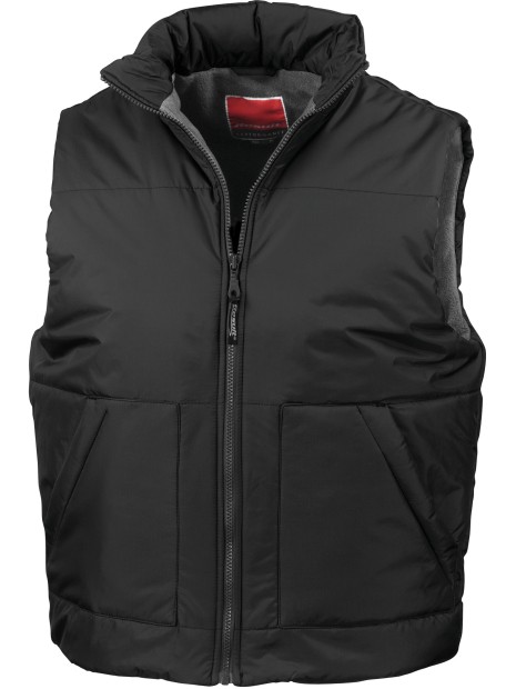 RESULT Bodywarmer doublé polaire noir personnalisable
