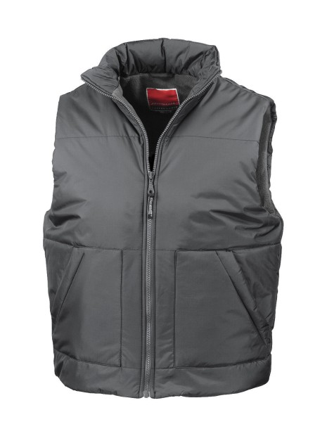 RESULT Bodywarmer doublé polaire dark grey personnalisable