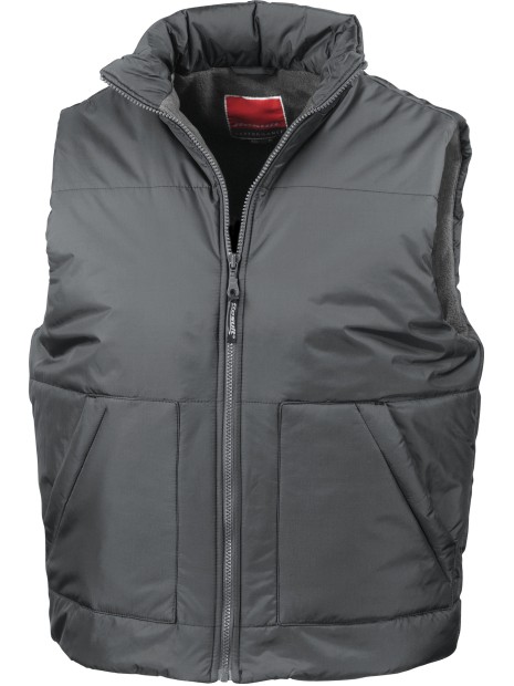 RESULT Bodywarmer doublé polaire gris personnalisable