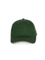 K-UP Casquette avec sandwich contrasté - 6 panneaux vert forêt/beige personnalisable