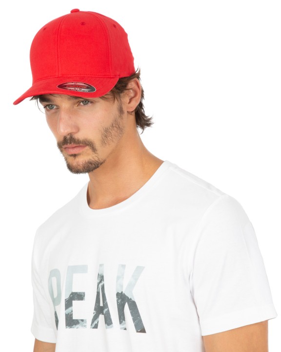 K-UP 6-Panel Flexfit  Schirmmütze - Gebürstete Baumwolle Kappe personalisierbar