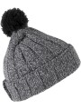 K-UP Bonnet à pompon avec revers grey melange / dark grey personnalisable