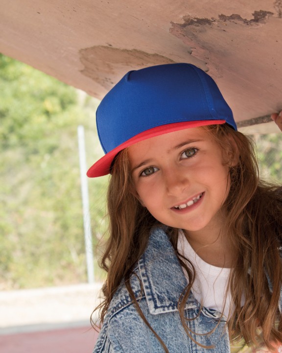 K-UP 5-Panel Kinder-Snapbackkappe Kappe personalisierbar