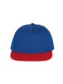 K-UP Casquette enfant snapback - 5 panneaux bleu royal/rouge personnalisable